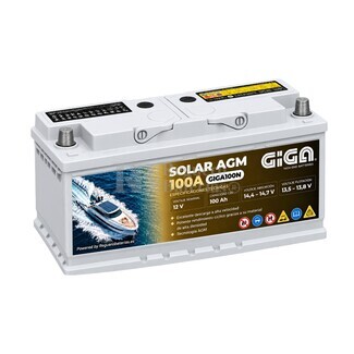 Bater�a 12V 100Ah AGM para Barcos y Energ�a Solar | GIGA GN100-AGM S Profesional